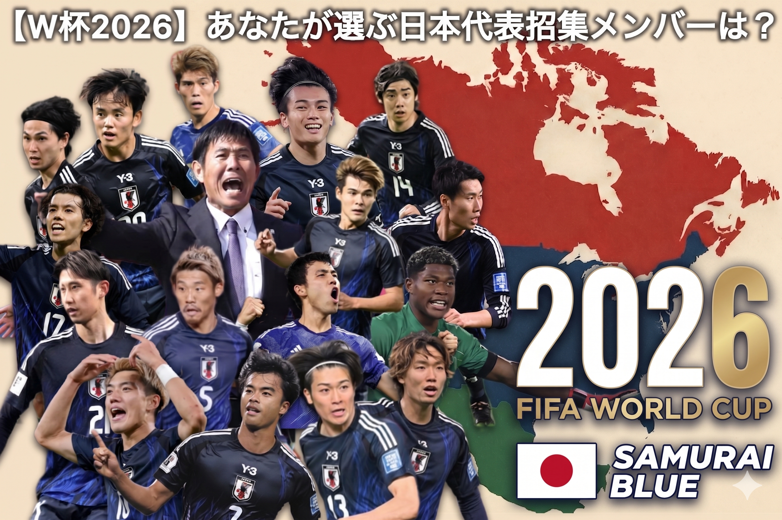 【W杯2026】あなたが選ぶ日本代表召集メンバーは？